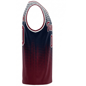 Ensemble de maillots de basket-ball d'été personnalisés Reddito Sports pour hommes, col montant, impression numérique sur le devant, respirant, en polyester/coton tricoté - Product Image 4