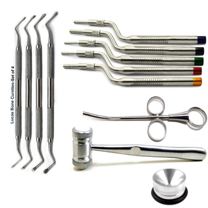 Matériel d'équipement dentaire en acier inoxydable, outils de chirurgie orale dentaire réutilisables 3 en 1, ensemble dentaire en trois pièces - Product Image 1