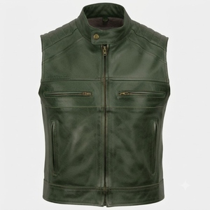 Gilet en cuir pour moto de haute qualité à prix bas, logo personnalisé, léger, pour homme, en vente, moto - Product Image 4