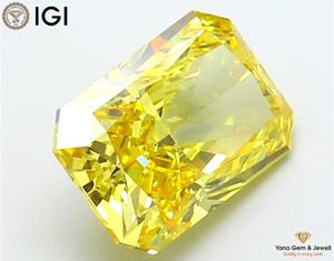 เพชรสีเหลืองสดใส ระดับความสะอาด VS1 ผลิตด้วยวิธี CVD น้ำหนัก 4.00 กะรัต พร้อมใบรับรอง IGI ทรงรัศมี เหมาะสำหรับแหวนแต่งงาน - Product Image 5