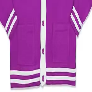 <b>Long</b> Sleeves College University Knitted <b>Cardigan</b> Sweater - Product Image 2