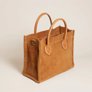 Sac fourre-tout et sac hobo pour femme en cuir suédé véritable de haute qualité, sac à main fait main avec fermeture à glissière - Product Image 6