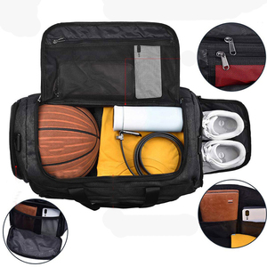 Sac de sport grande capacité avec logo personnalisé, bagage de voyage léger, sac de gym avec compartiment sec et humide - Product Image 5