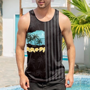 Men's Black <b>Striped</b> Eco-Friendly Front Logo Tank <b>Top</b> O-Neck Quick Dry Casual Summer Knitted Muscle <b>Vest</b> - Product Image 5
