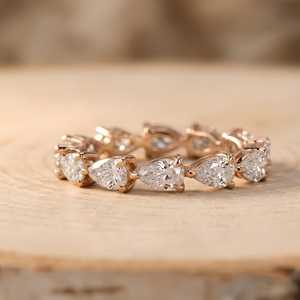 Elegante Anillo de Compromiso de Oro Sólido de 10k, 14k, 18k con Diamante Cultivado en Laboratorio de 2.07ct, Corte Brillante en Forma de Pera, Certificado por IGI, Joyería de Lujo - Product Image 1