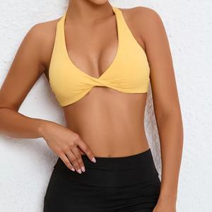 Soutien-gorge de sport sans couture personnalisé pour femme, séchage rapide, léger, dos halter, pour la course, le fitness et la gym – Vente en gros - Product Image 5