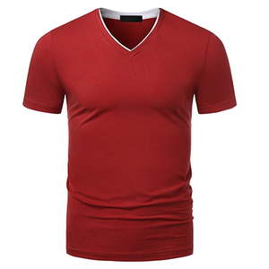 เสื้อยืดคอกว้างแขนสั้นผู้ชาย ผ้าฝ้ายระบายอากาศ น้ำหนัก 220 กรัม รับสกรีนโลโก้ สีพื้น ไซส์ใหญ่ ขายดี - Product Image 5