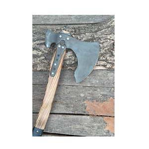 Hache de Bûcheron Artisanale en Acier Carbone avec Manche en Bois, Design Tête Barbe, Outil de Camping, Lame de 3 5/8 pouces - Product Image 4