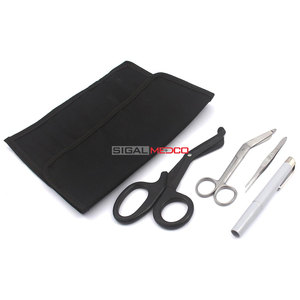 Premium 4pcs Bandage Scissors EMT Shears Tweezer Penlight Emergency Medical Trauma First Aid <b>Surgical</b> Nursing Paramedic - Product Image 1