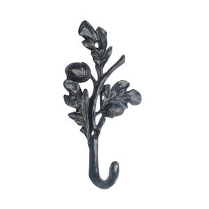 Porte-manteau et porte-clés mural en métal vieilli fait main, motif fleur d'hortensia, pour la décoration de l'entrée de la maison - Product Image 4