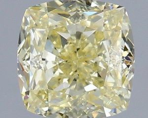 Diamant de laboratoire de 1,08 ct, taille coussin carrée, jaune clair, VS2, certifié IGI, diamant CVD en vrac pour la fabrication de bijoux - Product Image 1