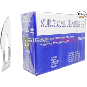 Vente chaude 100 pièces jetable chirurgical en acier à haute teneur en carbone Scalpel lame personnalisable OEM Support médical couteau stérile pour le bricolage - Product Image 4