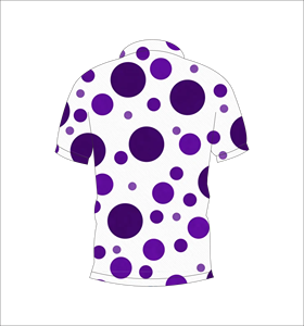 <b>White</b> Purple Dot Pattern Men's Casual <b>Polo</b> Shirt Breathable Short Sleeve Turn-down Collar Summer Sport Wear - Product Image 2