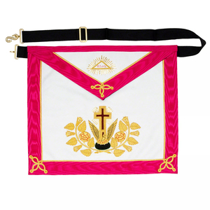 Tablier maçonnique Rose Croix 18e degré en peau d'agneau sur mesure de haute qualité, tout nouveau, pour la cérémonie des Maçons, tabliers maçonniques personnalisés - Product Image 1
