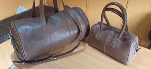 Full Grain Leather Travel <b>Bags</b> For Unisex Large Capacity <b>Overnight</b> Weekender Carry <b>Bag</b> With Multiple Compartments Secure Zipper - Product Image 2