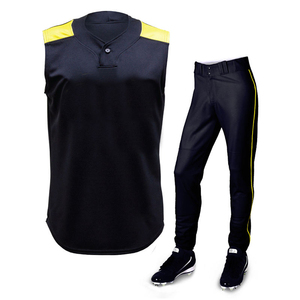 Men Baseball Uniform Set V Neck Top Open Bottom Pants <b>Knicker</b> Style Adult Anti-Wrinkle Acidproof Anti-Bacterial for Online Sale - Product Image 5
