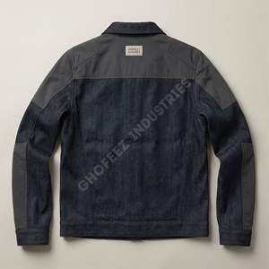 แจ็คเก็ตเดนิมคุณภาพสูงสำหรับผู้ชายและผู้หญิง สไตล์วินเทจ ผ้าฝ้ายฟอก ลุคสตรีทแฟชั่น เสื้อโค้ททรงทรัคเกอร์ ปักลายตามสั่ง รับผลิตแบบ OEM - Product Image 3