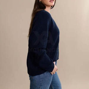 Cardigan pour femme, pull oversize, col en V, tricoté, épais, chaud, élégant, à manches longues - Product Image 3