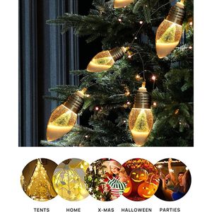 2 luci natalizie a batteria da 2 m con effetto globo di neve per albero di Natale o decorazioni domestiche - Product Image 2