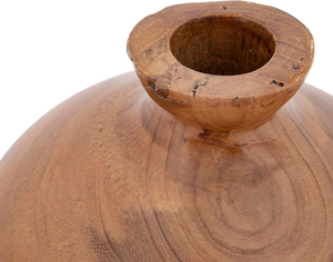 Exquisito Florero de Madera Tallado a Mano, Ligero, Ecológico, de Diseño Clásico, Adornado con Flores Artificiales Vibrantes - Product Image 5