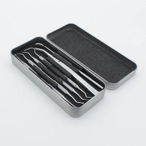 Dental Scaler Set 3Pcs Manual Knurled Grip Silver Metal <b>Teeth</b> <b>Cleaning</b> Instrument Class I Surgical <b>Tool</b> Shuja Surgico - Product Image 1