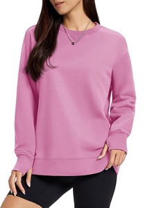 Wholesale Price Luxury Long Sleeve Round Neck Shoulder Slope Solid Comfortable Casual Women's Cotton Sweatshirt From Bangladesh - Product Image 2