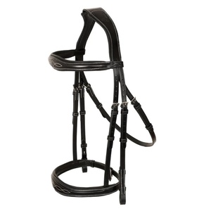 Bridon et longe équestres en cuir de haute qualité, réutilisables et durables, pour l'extérieur, personnalisation acceptée, pour chevaux - Product Image 2