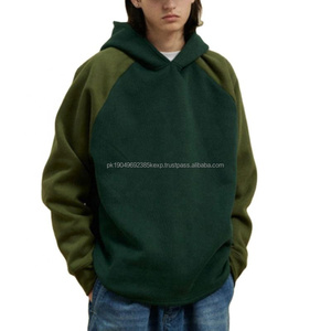 Sudadera con capucha de algodón orgánico Color de costura de calidad Peso pesado Moda Hombres Sudadera con capucha French Terry Sudaderas con capucha de gran tamaño Hombre - Product Image 1