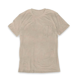 Camiseta Letter Tee Premium para Fraternidad, Manga Corta, Corte Clásico, Camisetas de Algodón Beige para Hombre, Cuello Redondo, Camiseta Regular de Manga Corta - Product Image 3
