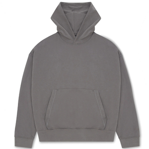 Sweat à capuche oversize pour homme avec cordon de serrage, épaules tombantes, tricot texturé, poche kangourou et ourlet côtelé - Product Image 5