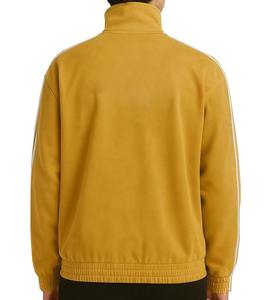 Ensemble de survêtement homme hiver coupe ajustée polyester/coton, deux pièces, veste zippée matelassée patchwork et pantalon, survêtement polaire personnalisé - Product Image 2