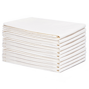 ผ้าเช็ดมือทำจากผ้าฝ้าย 100% ขนาด 28x28 นิ้ว สีขาวเรียบ สำหรับงานปักลาย งานฝีมือ ขายส่ง - Product Image 2