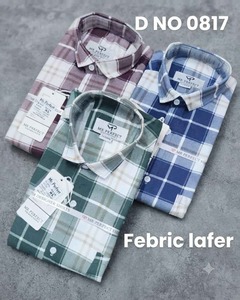 Chemise décontractée à carreaux pour homme, col rabattu, boutonnée, manches longues, vert à carreaux - Product Image 2