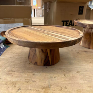 Newly <b>Crafted</b> Design Cake Stand Wooden Cake Stand Cake <b>Tools</b> Wooden Cake Platter Solid Wood Cake Stand At very good Price - Product Image 1