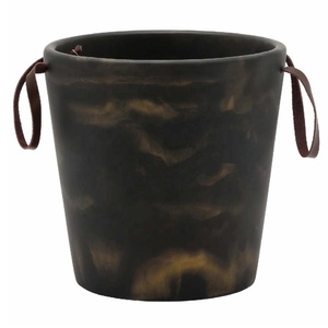 Nuevo Cubetero de Resina con Diseño en Espiral y Asas de Cuero, Enfriador de Champán de Resina, Enfriador de Vino de Resina para Fiestas, Bares y Decoración del Hogar - Product Image 2
