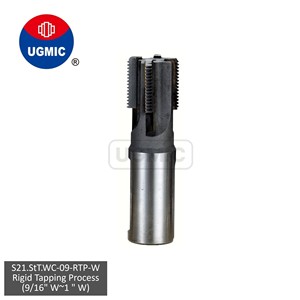 S21.StT.WC-09 - Tarières en carbure soudées - Processus de taraudage rigide - Filetage W - Cannelures droites - 9/16" 5/8" 3/4" 7/8" 1" - SideFix - Product Image 1