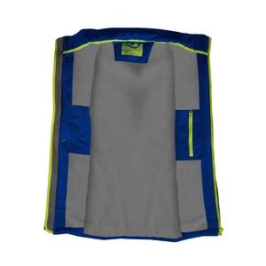 Chaleco de Seguridad de Alta Visibilidad Profesional ANSI Clase 2 con Luz LED Intermitente, Logotipo Personalizable, Ropa de Trabajo de Poliéster Azul de Halex International - Product Image 3