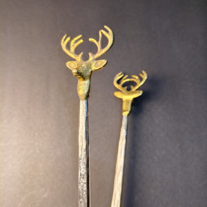 2-Piece Rustic Golden <b>Twig</b> Handle Salad Serving Set Stainless Steel Serving Spoon and Matching Salad Tongs <b>for</b> Farmhouse <b>Decor</b> - Product Image 6