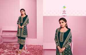 Salwar Kameez Bordado Color Granate para Mujer, Traje Tradicional Indio Pakistaní - Product Image 3