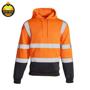 Ventes en gros de sweats à capuche de travail d'hiver personnalisés avec logo, haute visibilité, réfléchissants, fluorescents, pour les travailleurs - Product Image 2