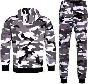 Ensemble de survêtement 2 pièces pour homme, style hip-hop, automne, sweat-shirt à manches longues, sweat-shirt de sport décontracté, jogging, poches, 100% coton - Product Image 2