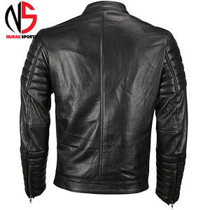 Veste en cuir de mouton de qualité supérieure, style personnalisé, nouvelle collection 2026, veste en cuir de qualité supérieure pour homme, veste noire pour homme, produit de qualité supérieure - Product Image 5