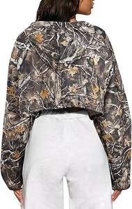 Sweat-shirts à capuche zippés pour femmes, coupe oversize, manches longues, hiver, ODM, avec logo sur le devant - Product Image 2