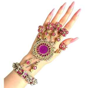 Bracelet afghan fait main de haute qualité, personnalisé, en argent plaqué antique, ensembles de bijoux pour mariage 2026 - Product Image 1