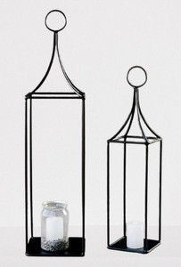 New Trending 2026 Factory selling Metal & Glass <b>Lantern</b> <b>Set</b> of 2 Pcs With Shiny Balck Finish Candle <b>Lantern</b> for Garden Handmade - Product Image 6