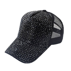 หมวกตาข่ายดีไซน์เองสำหรับคนขับรถบรรทุก  แบบ unisex ฮิปฮอป ประดับเพชร  ปรับขนาดได้ ระบายอากาศดี เหมาะสำหรับงานปาร์ตี้  หมวกกันแดด ราคาขายส่ง - Product Image 4