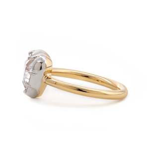 Anillo de Compromiso de Lujo en Oro Amarillo de 14K con Diamante Cultivado en Laboratorio en Forma de Corazón Romántico para Mujer, Certificado IGI - Product Image 6