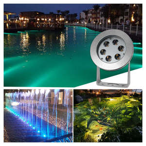 6W RGB Colorful Underwater LED <b>Light</b> IP68 Waterproof Stainless Steel Tempered Glass Square for Pool Fountain Decorative Water - Product Image 6