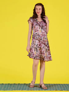 เดรสยาวปานกลางขายส่งคุณภาพดีสำหรับผู้หญิง ลายดอกไม้ ผ้าลูกไม้ เป็นมิตรกับสิ่งแวดล้อม ระบายอากาศได้ดี ซักได้ ดีไซน์หรูหรา คอวี ไหล่เปิด แบบธรรมชาติ - Product Image 3