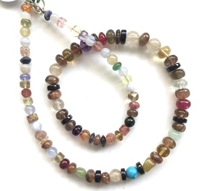 ลูกปัดพลอยธรรมชาติแบบคละสี 1 เส้น สำหรับทำเครื่องประดับอัญมณีชั้นดี สร้อยคอพลอย - Product Image 5